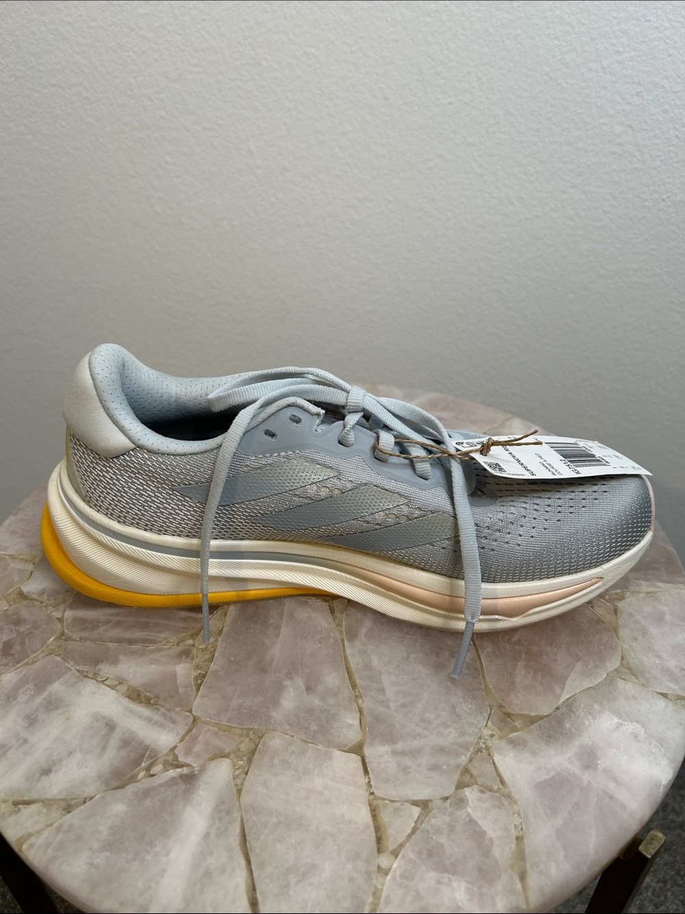 adidas Supernova Rise Women's Running Shoes - Light Gray & Yellow Accents - Picture 12 of 15
